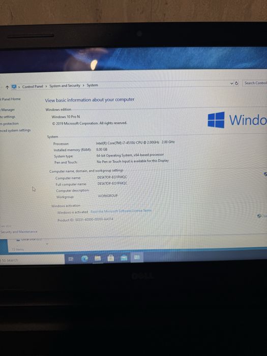 Laptop DELL INSPIRON 3542 i7 8gb/Ram