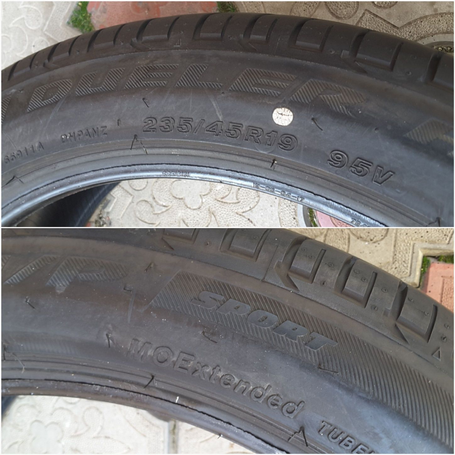 cauciucuri, anvelope de vara 235 45 19 Bridgestone RUN FLAT  7 mm