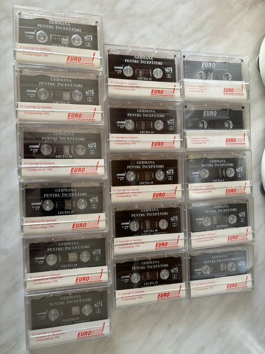 Vand casete audio cursuri limba germana, spaniola