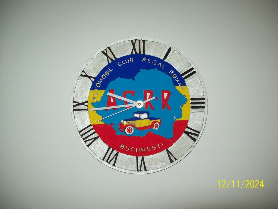 Ceas de perete auto epoca Automobil Clubul Regal Roman ACRR