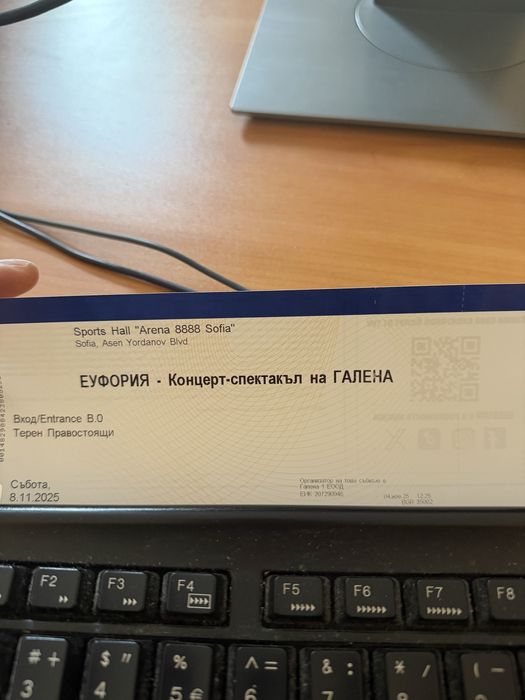 Билет Галена Еуфория, 4 билета за правистоящи 1, точно зад вип местата