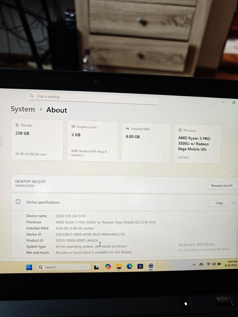 Laptop Lenovo Thinkpad x395 AMD Ryzen 5