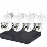 4 броя 5MPX WIFI управляеми камери и 8 канален DVR