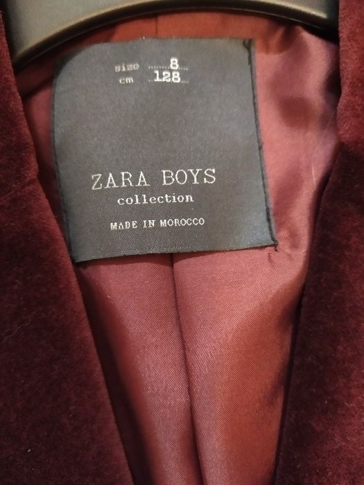 Zara велюровый пиджак р.128см на 8 лет
