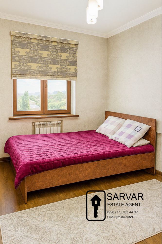 2-комн. 60м², 8/9, Буюк Ипак Йули, с ремонтом и мебелью