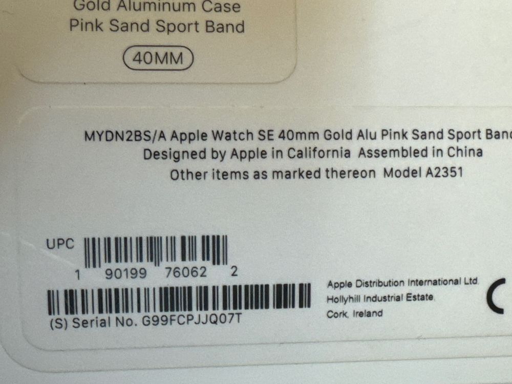 Apple watch SE 40mm gold