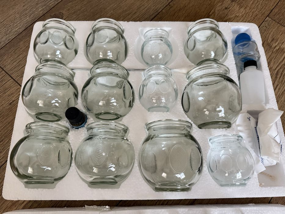 Банки для массажа стеклянные (новые)