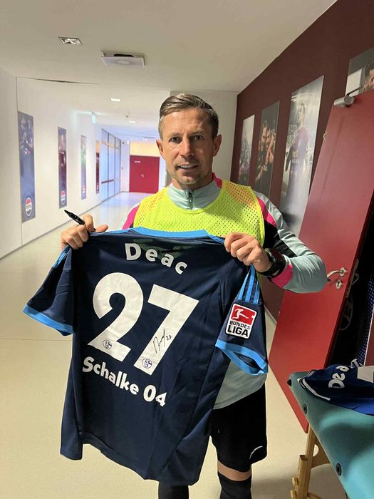 Ciprian Deac Schalke 04 tricou de joc cu autograf