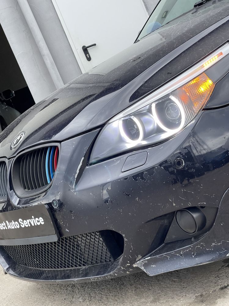 Faruri BMW e60 Black adaptative cu angel led