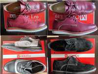 4 Pantofi din piele Modlet negru / burgund, casual, mar. 39/40, noi
