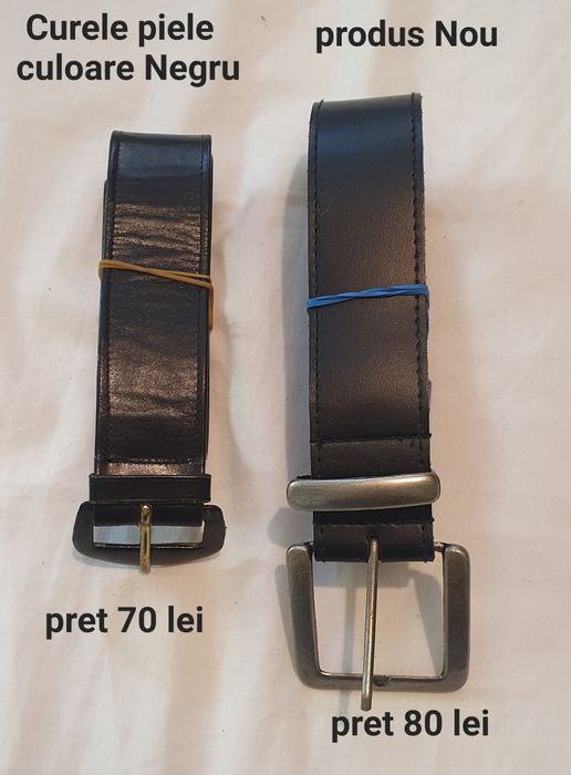 Curele piele /Nou/Negru