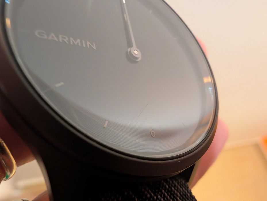 Ceas smartwatch hibrid Garmin Vivomove Style, curea nailon