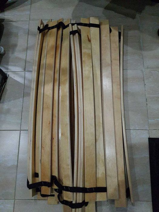 IKEA VITVAL двуетажно легло с ламелна рамка 2x 90x200