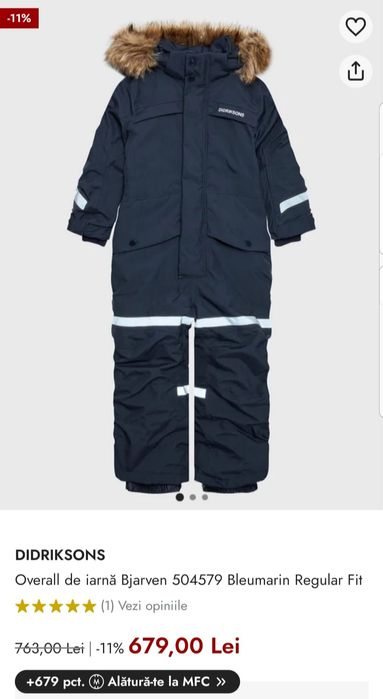 Salopeta iarnă Didriksons, combinezon 100% Waterproof Overall unisex