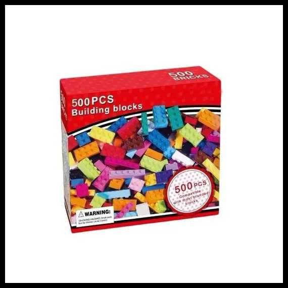 Joc de construit tip LEGO cu 500 de piese, pentru copii varsta 6+