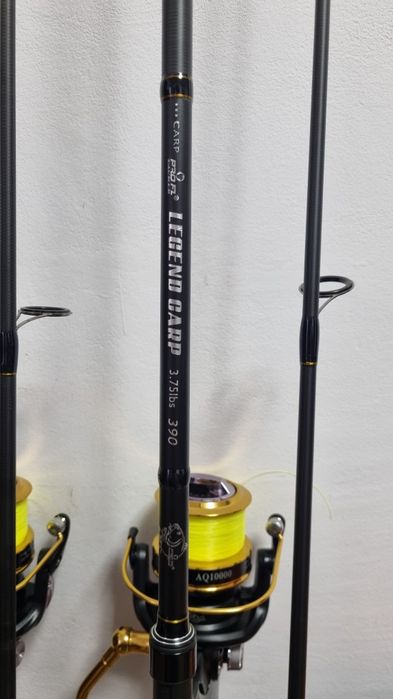 SET 4 Lansete FL LEGEND CARP 3.90 3.75 Lbs + 4 Mulinete AQUASITE 10000