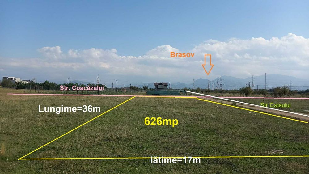 Teren intravilan 626mp, Sânpetru - Livada