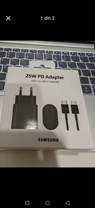 încărcător Samsung 25w , compatibil Apple, honor, Xiaomi   cablu inclu