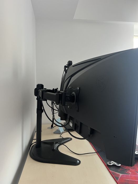 2 x Monitor Gaming MSI MAG 27CQ6F  + Stand dual