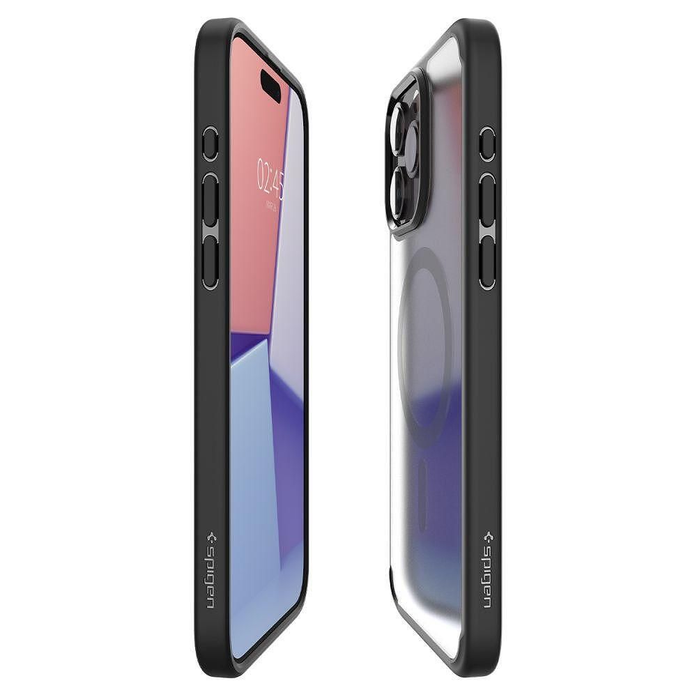 Spigen ultra hybrid за iphone 15 pro max frost black