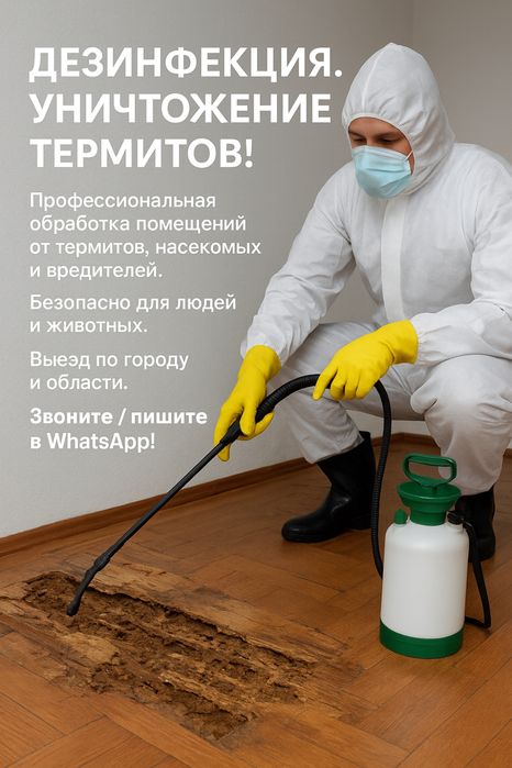 Дезинфекция от термитов , тараканы,клопы Актау