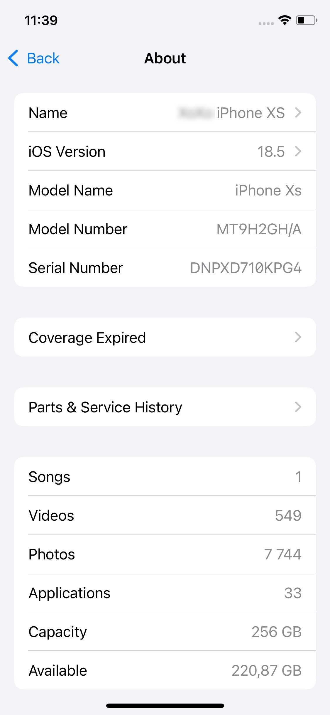 iPhone XS 256 GB