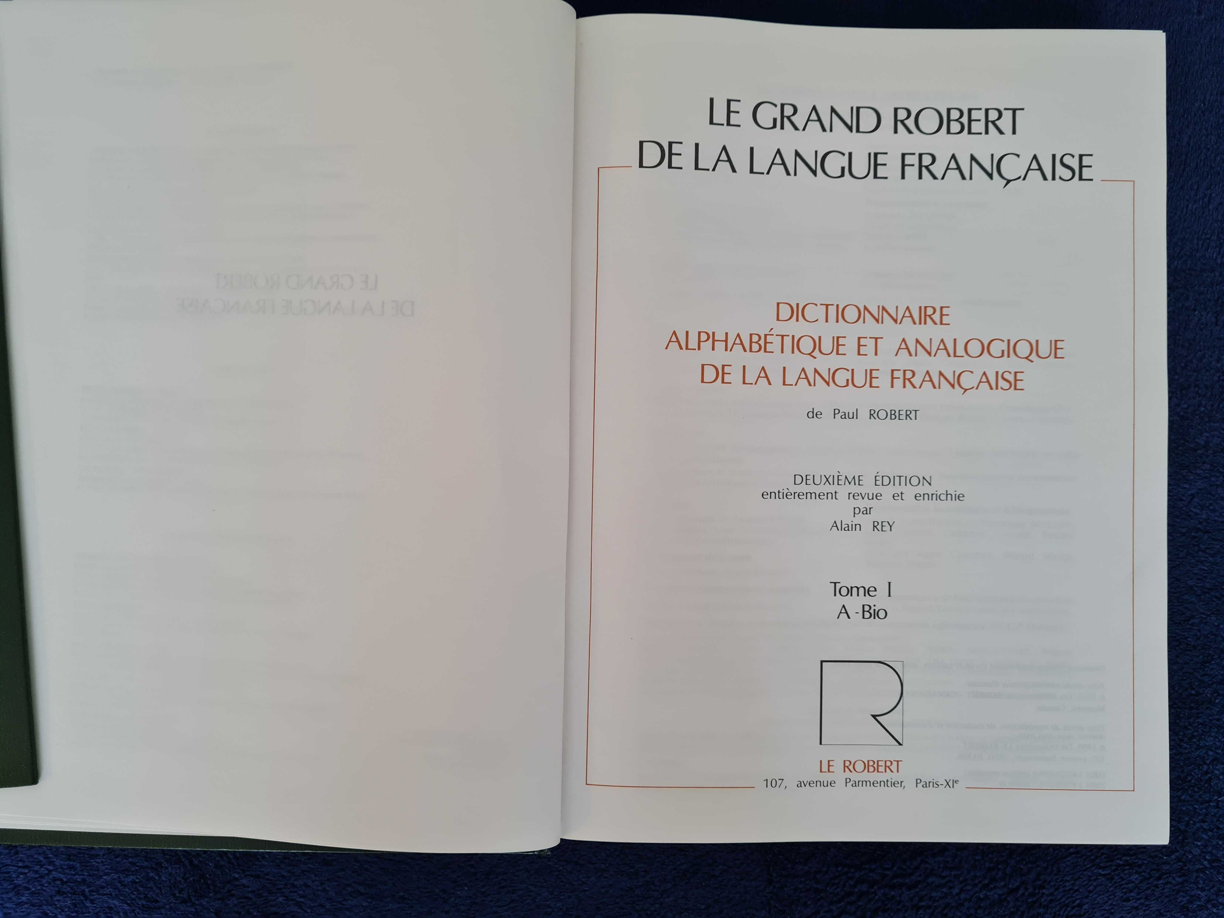 Vand dictionar "La Grand Robert de la langue française "