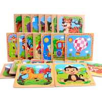 Vand- Puzzle educational din lemn pentru copii, 16 piese
