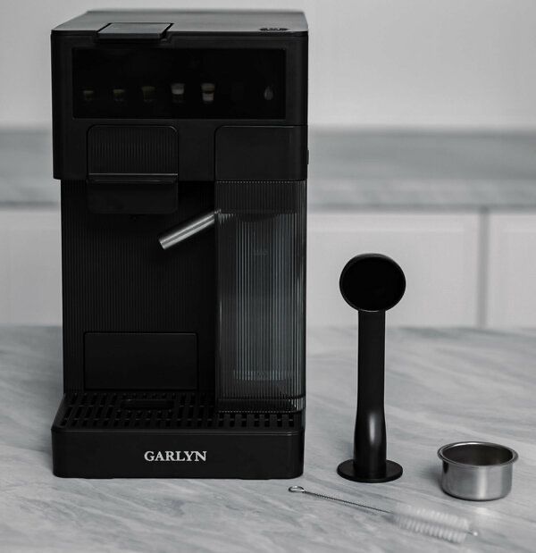 Кофеварка Garlyn Barista Compact, 1350 Вт, давление 20 бар, черный