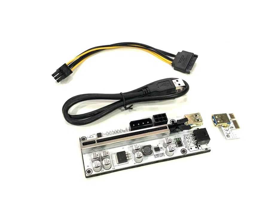 Райзер для видеокарты USB3.0 PCI-E 1X на 16X SATA