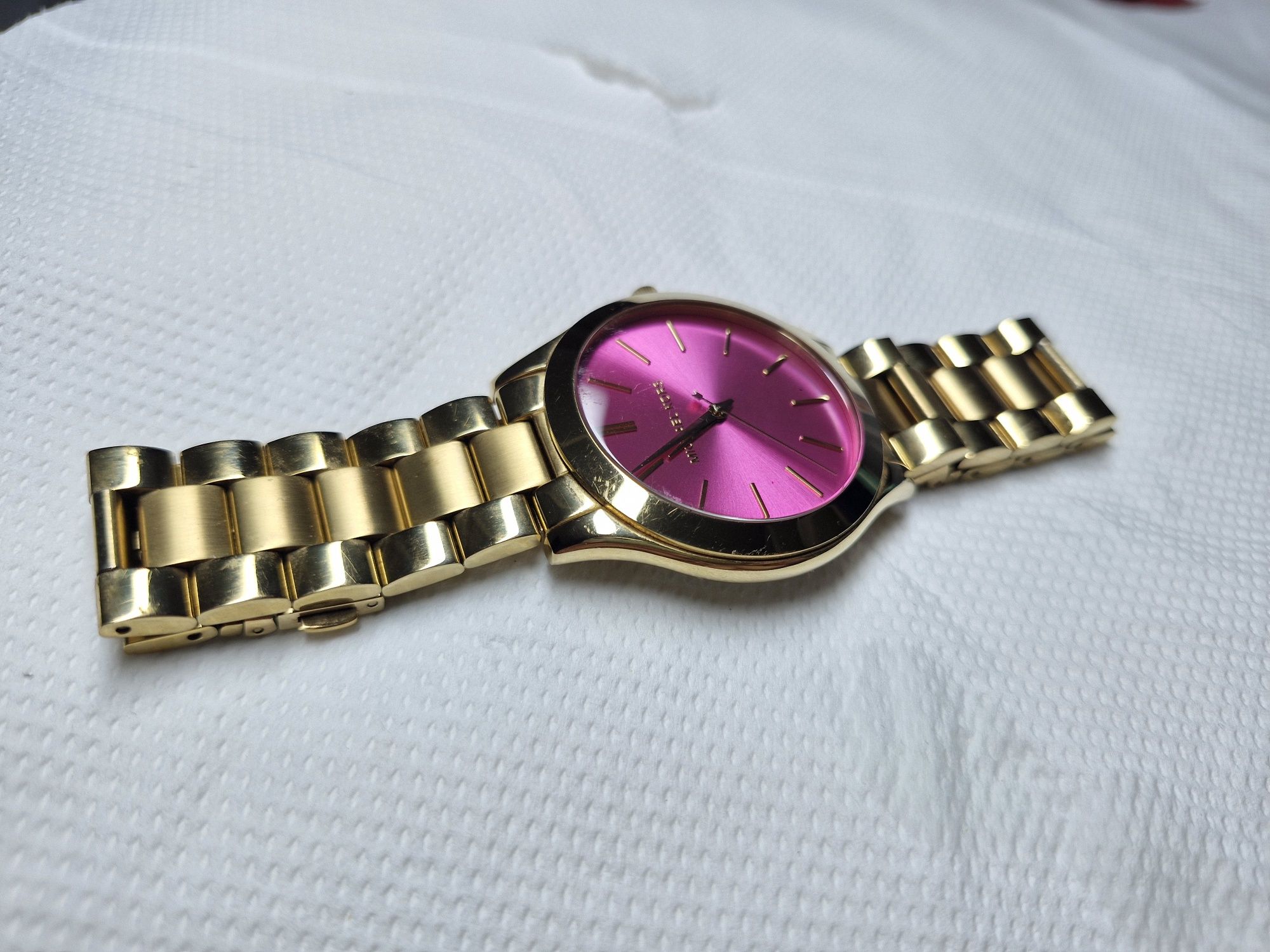 Ceas Dama Michael Kors Slim Runaway Gold & Pink ,MK3264
