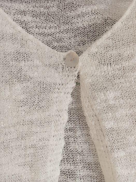 Cardigan alb-crem mărimea M