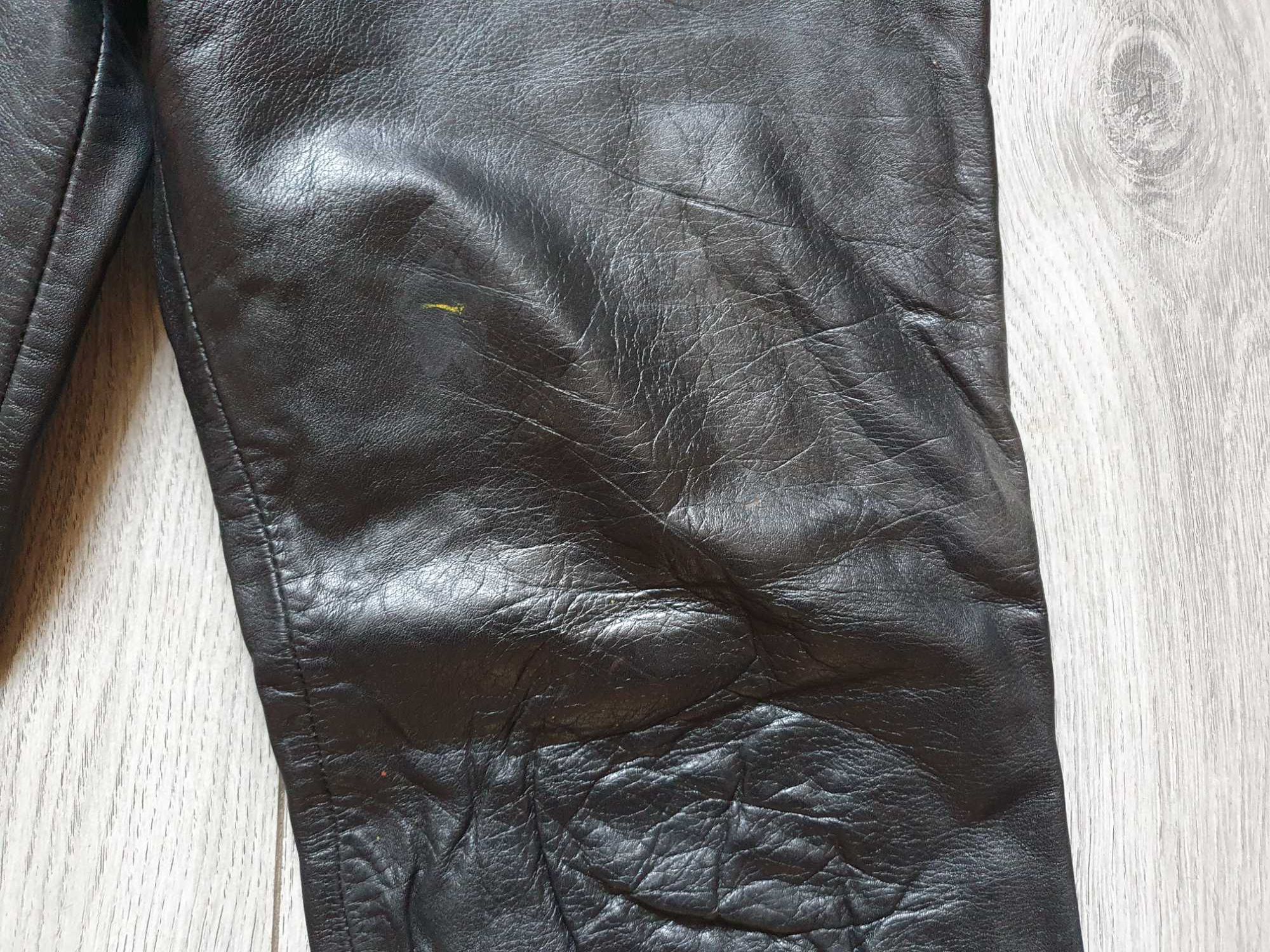 Pantaloni de piele GERMOT (rock, motor, biker) - Talie 81 cm