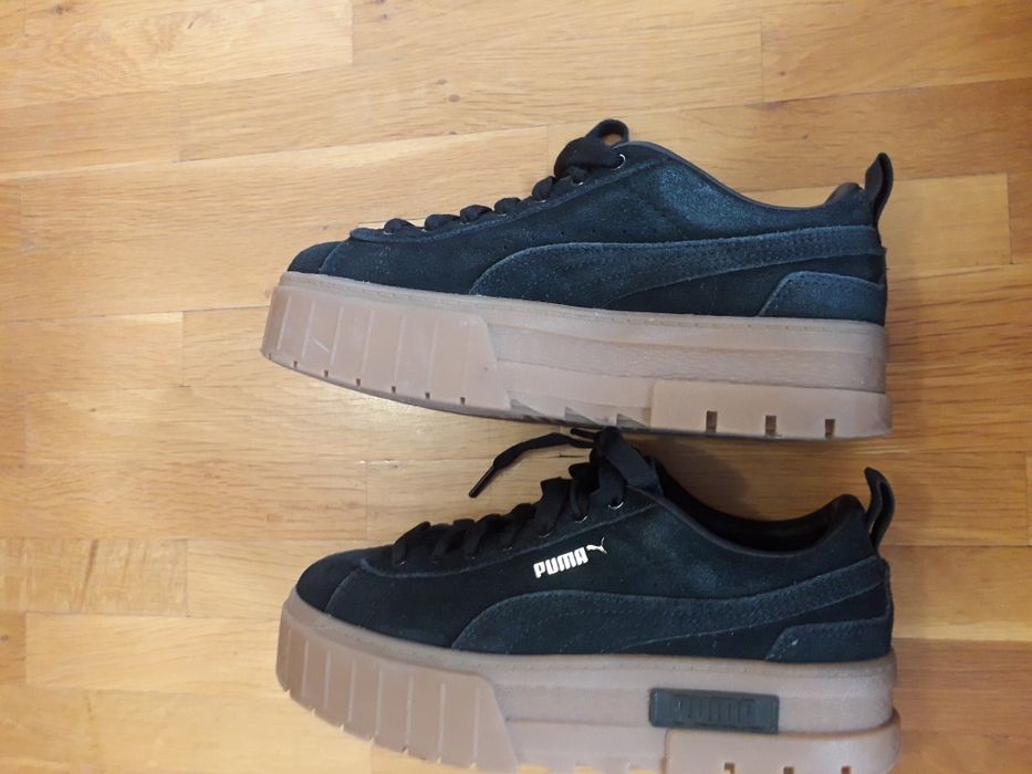 Puma Маратонки голяма платформа, естествен велур 37