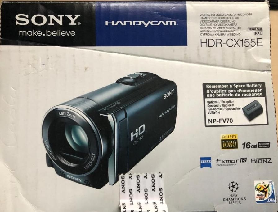 Camera video Sony HDR-CX155 Full HD Zoom 25x /Memorie 16GB + Husa Sony