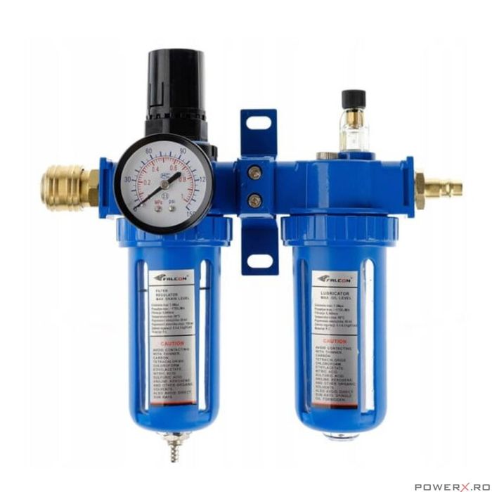 Reductor de presiune cu separator de apa si lubrifiant 1/2", Kraft