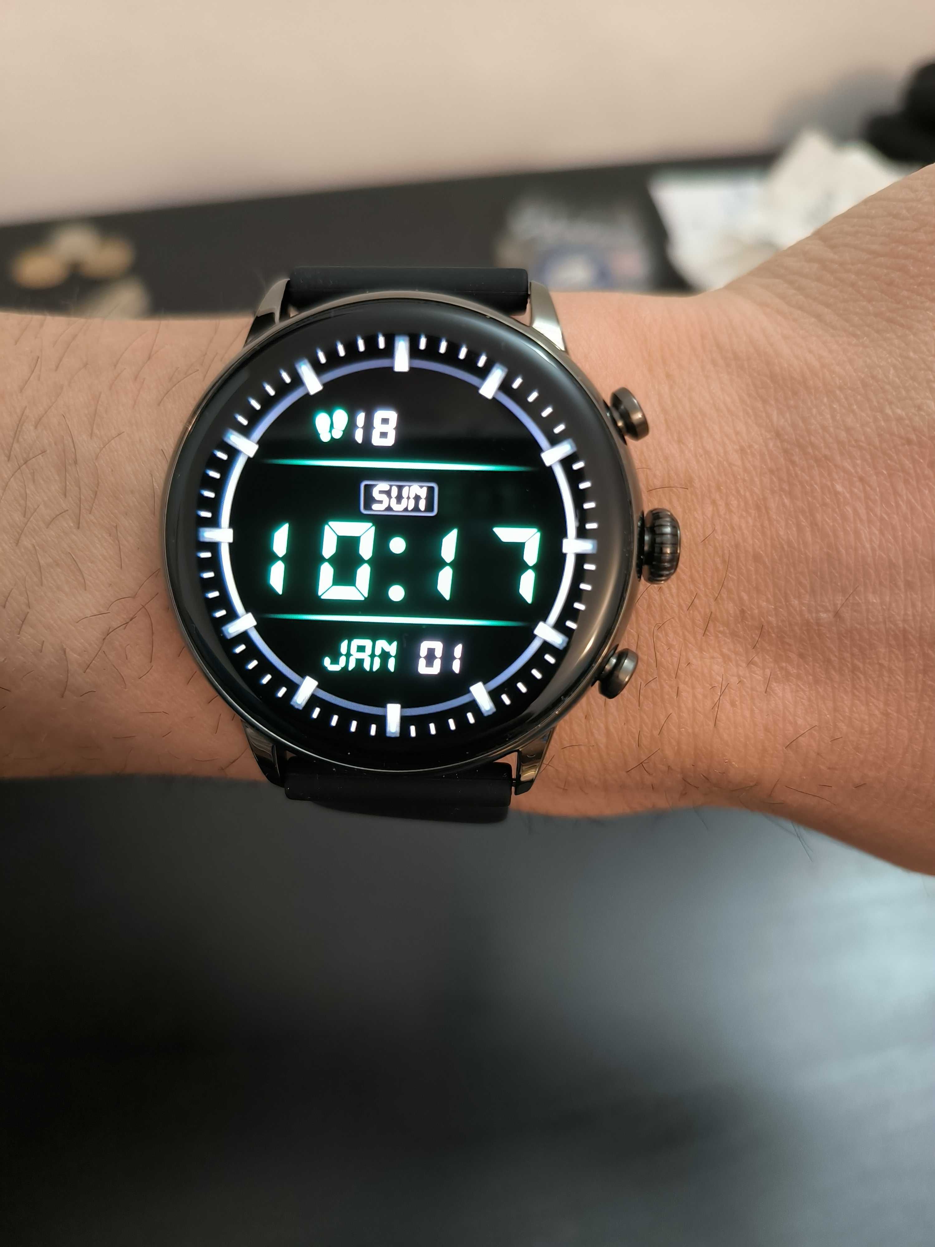 Ceas Smartwatch Barbati 1.43'', AMOLED, Apeluri BT, Monitorizare Pasi