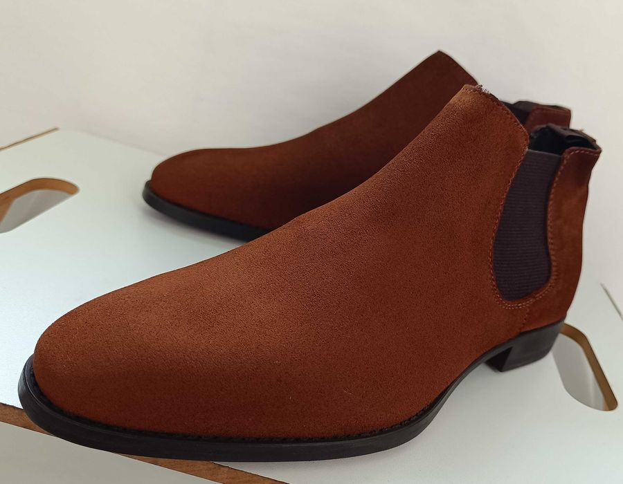 Ghete chelsea 40 plain toe premium ZARA NOI piele naturala moale