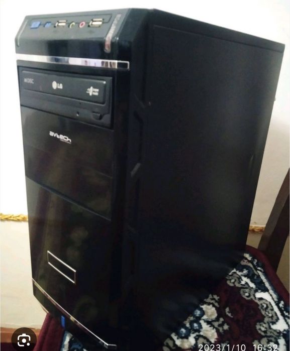 Кейс корпус для ПК компьютера полностью рабочий дисковод двдром вместе