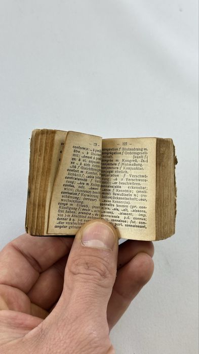 Dictionar liliputh miniatural francez german foarte vechi carte veche