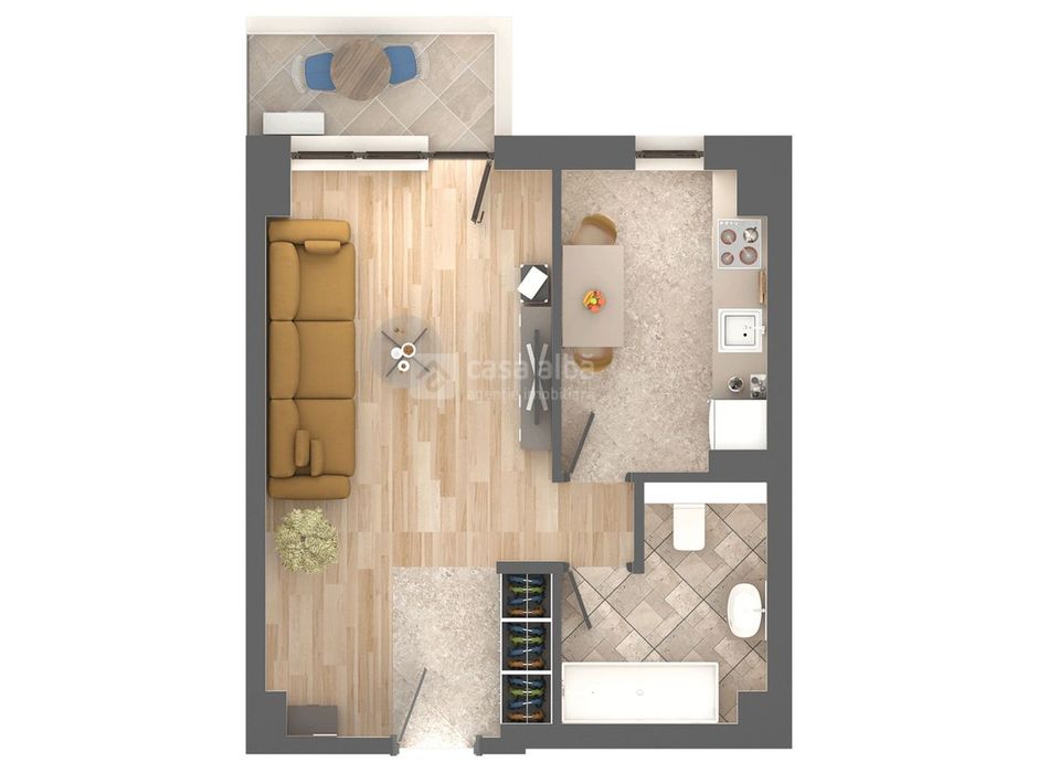 Apartament 1 camera, bloc nou, Podu Ros, intabulat!