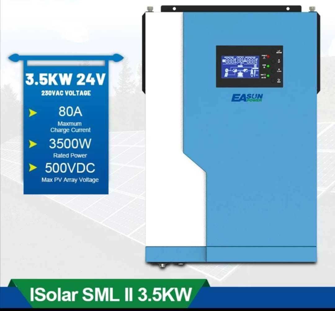 Invertor solar hibrid Offgrid 24V 3.5KW/ 7Kw MPPT 100A WIFI inclus
