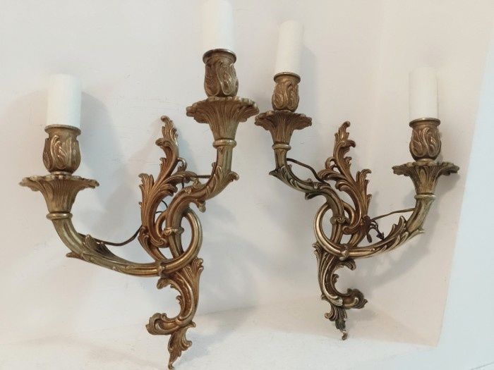 Pereche aplice din bronz,superbe obiecte decor