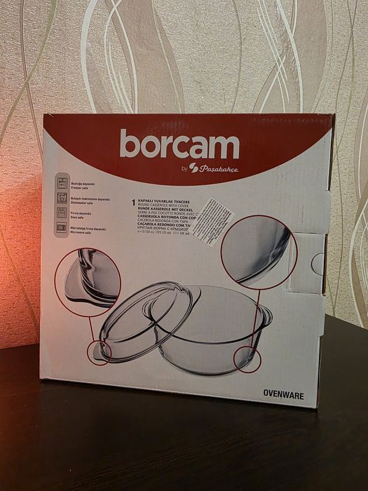 Стъклена купа с капак за готвене