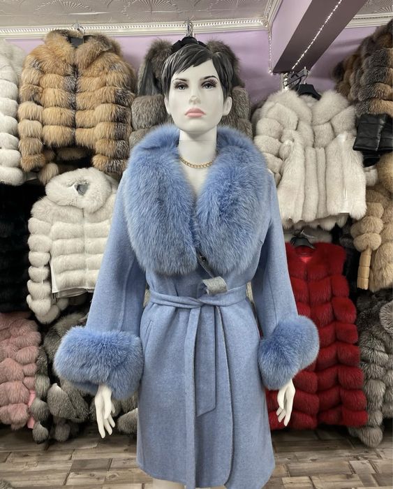 Palton lana Alpaca si blana naturala