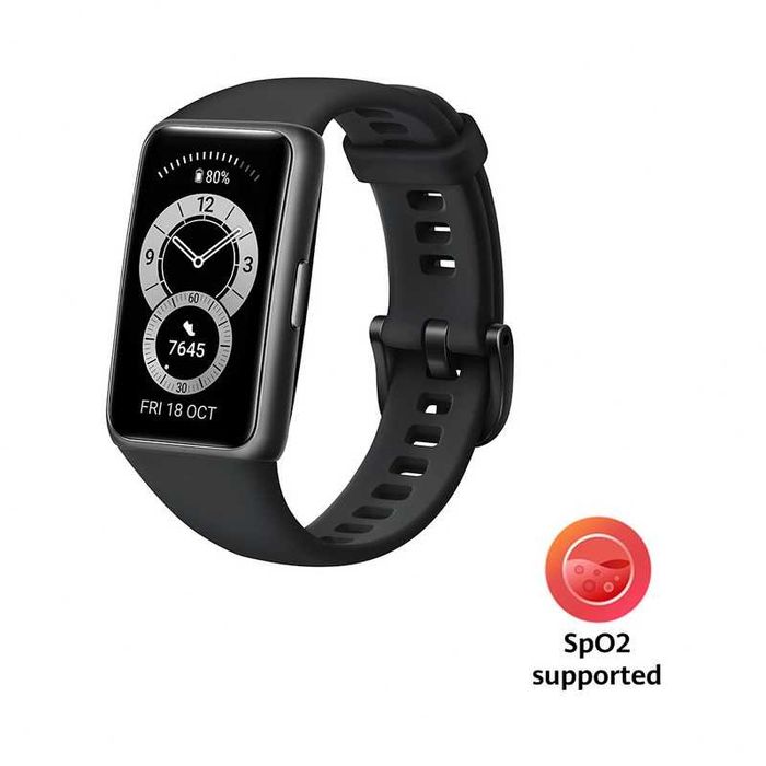 Bratara fitness HUAWEI Band 6 culoare Negru, Portocaliu Noua Sigilata