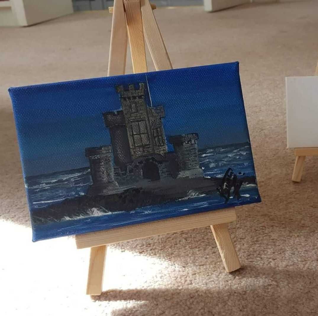 Мини Картина на платно "Замък"