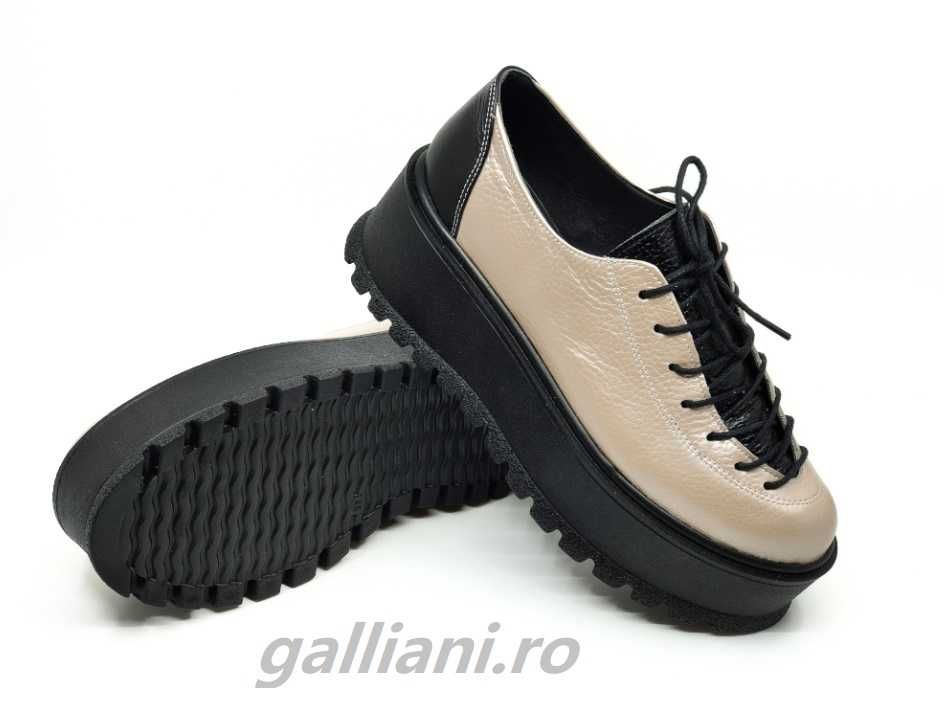 Pantofi casual Dama-cream somon-Fabricat in Romania