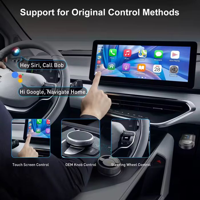 ESSGOO Wireless CarPlay Android Auto Wireless Adapter Smart Mini Box