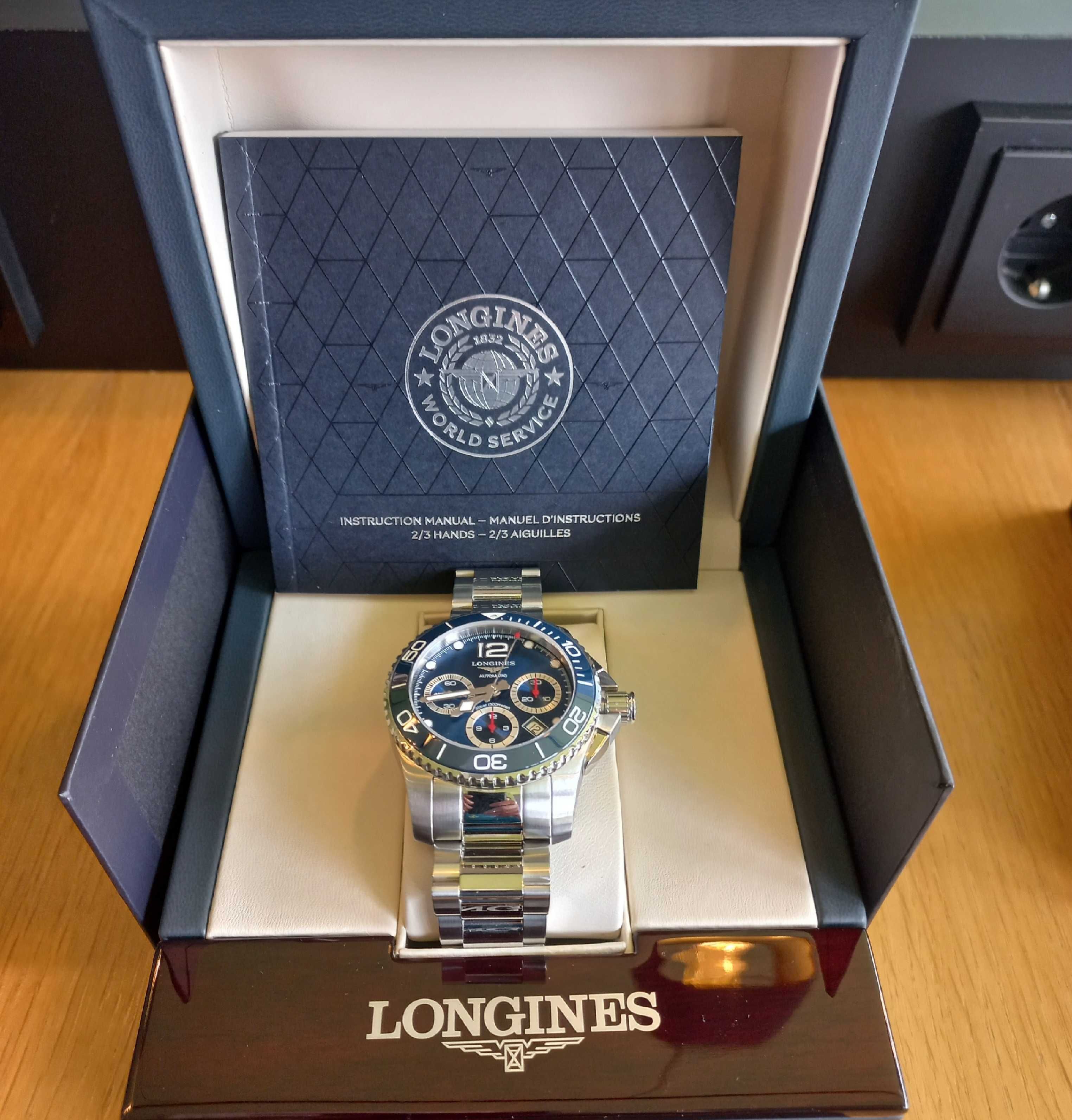 Longines Hydro Conquest Diver 300M Cronograf Aut NOU OLD STOCK 41 Mm